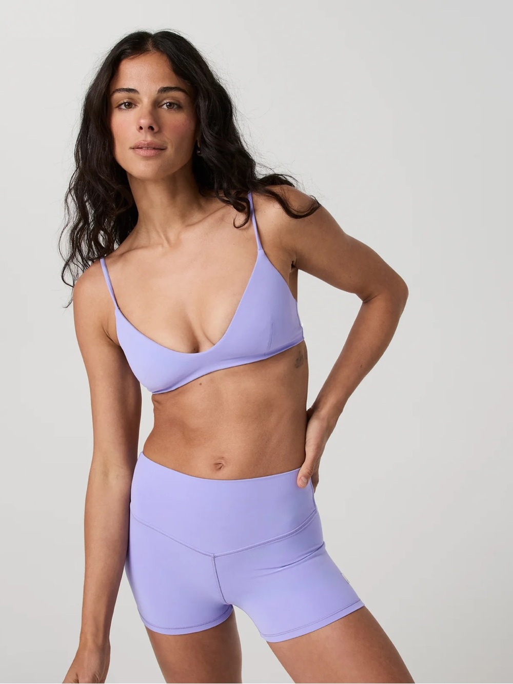 Vuori All the Form Micro Bralette in Hyacinth